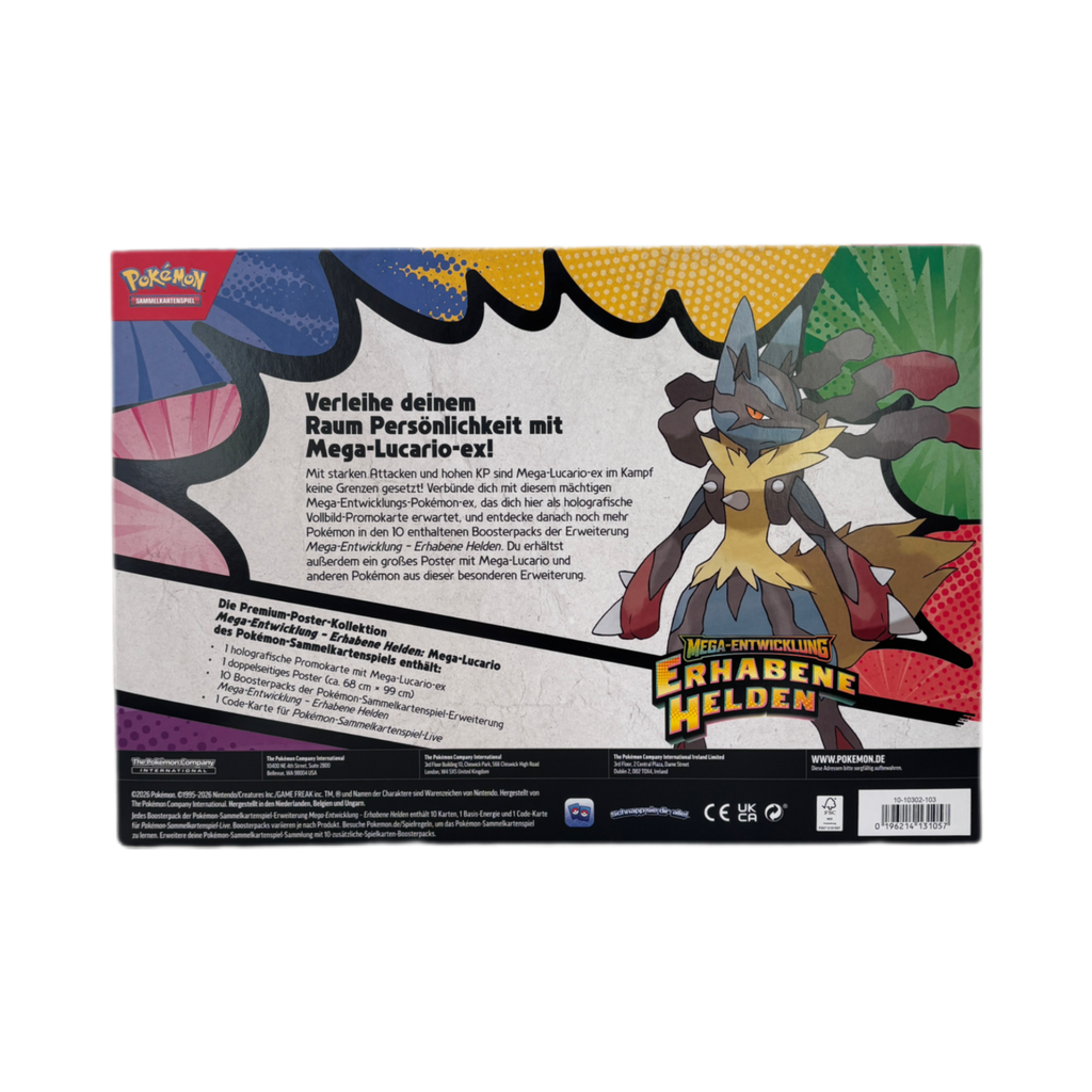 Pokémon Erhabene Helden (ME02.5) Premium Poster Kollektion Mega-Lucario