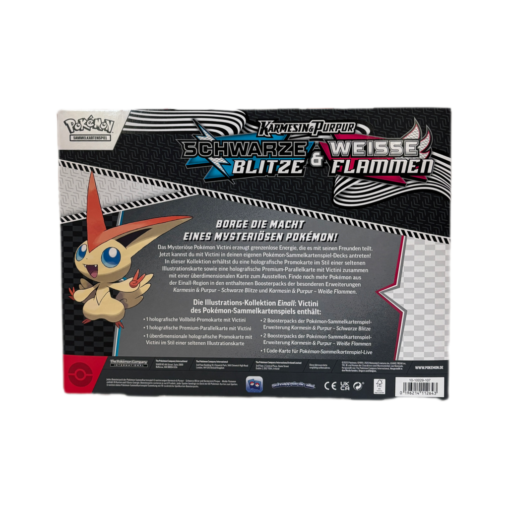 Pokémon Schwarze Blitze & Weiße Flammen (KP10.5) Victini Illustrations-Kollektion DE