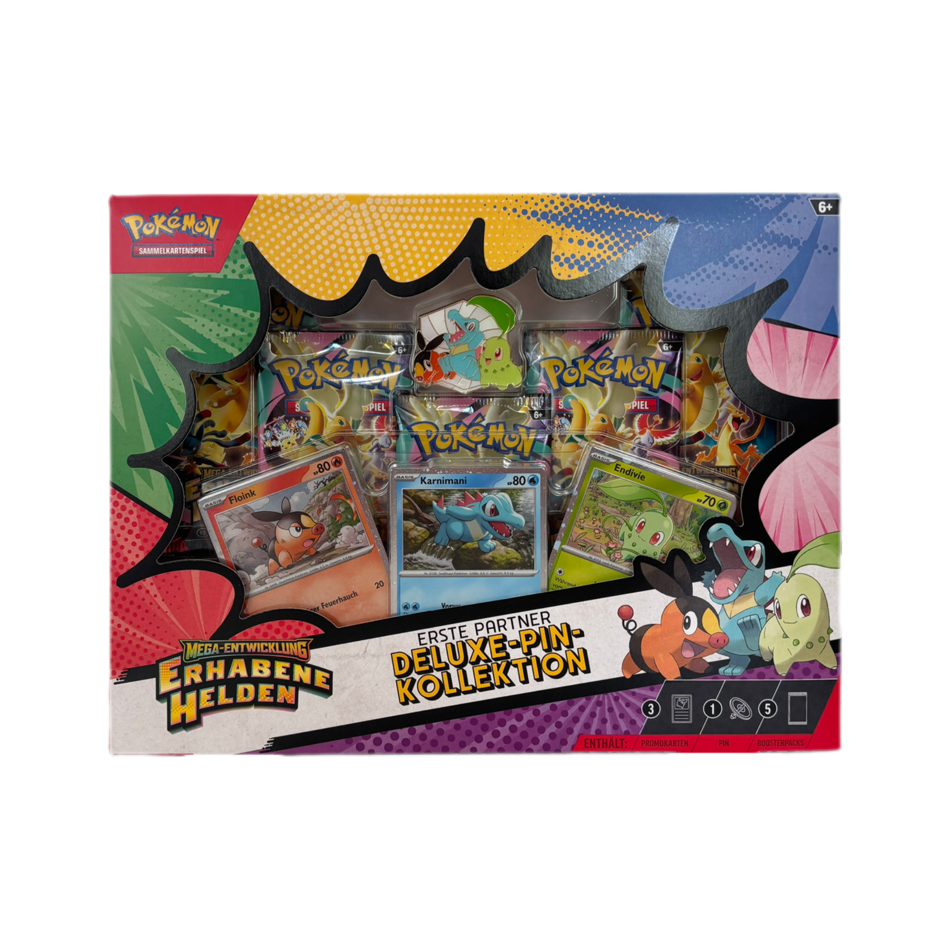 Pokémon Erhabene Helden (ME02.5) Erste Partner Deluxe-Pin-Kollektion