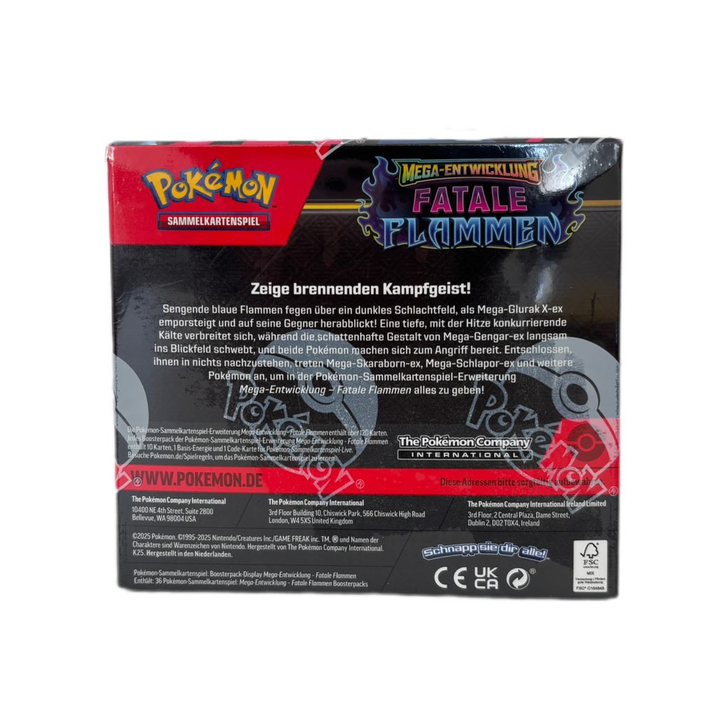 Pokémon Fatale Flammen (ME02) Display Sealed DE