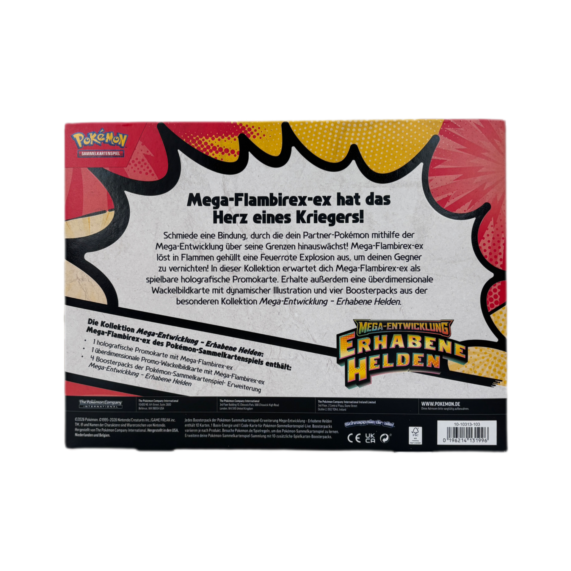 Pokémon Erhabene Helden (ME02.5) Mega Flambirex EX Kollektion DE